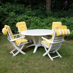 Mid-Century Modern Garden or Patio Set "Rivièra" by French Maker Triconfort