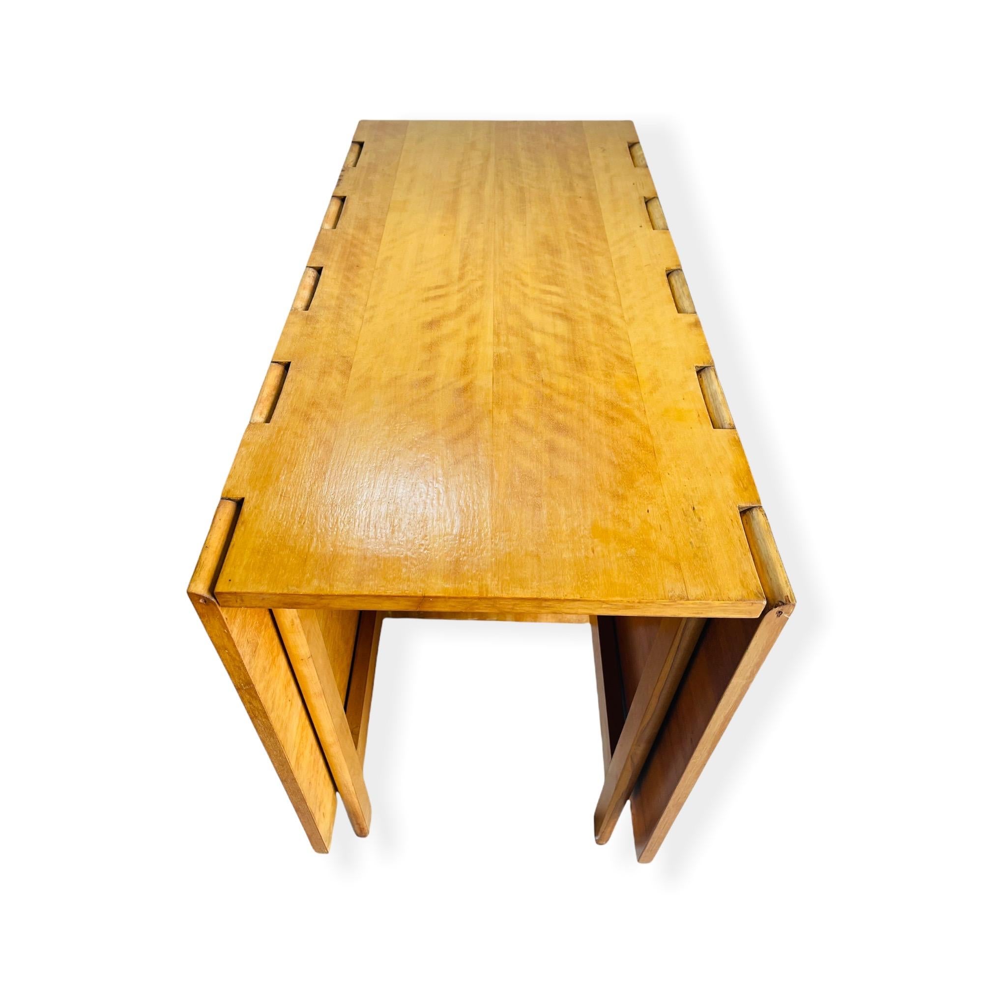 Mid-Century Modern Gate Leg Drop Leaf Table by George Nelson In Good Condition In Brooklyn, NY