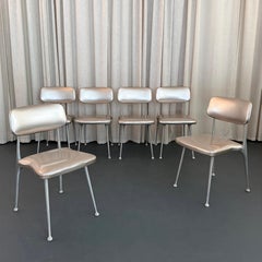 Mid-Century Modern "Gazelle" Aluminum Dining Chairs By Shelby Williams