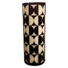 Mid-Century Modern Geometric Cylindrical Vase