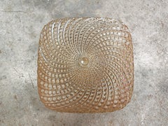 Montatura da incasso geometrica in vetro ambrato della metà del secolo scorso, Germania 1960
