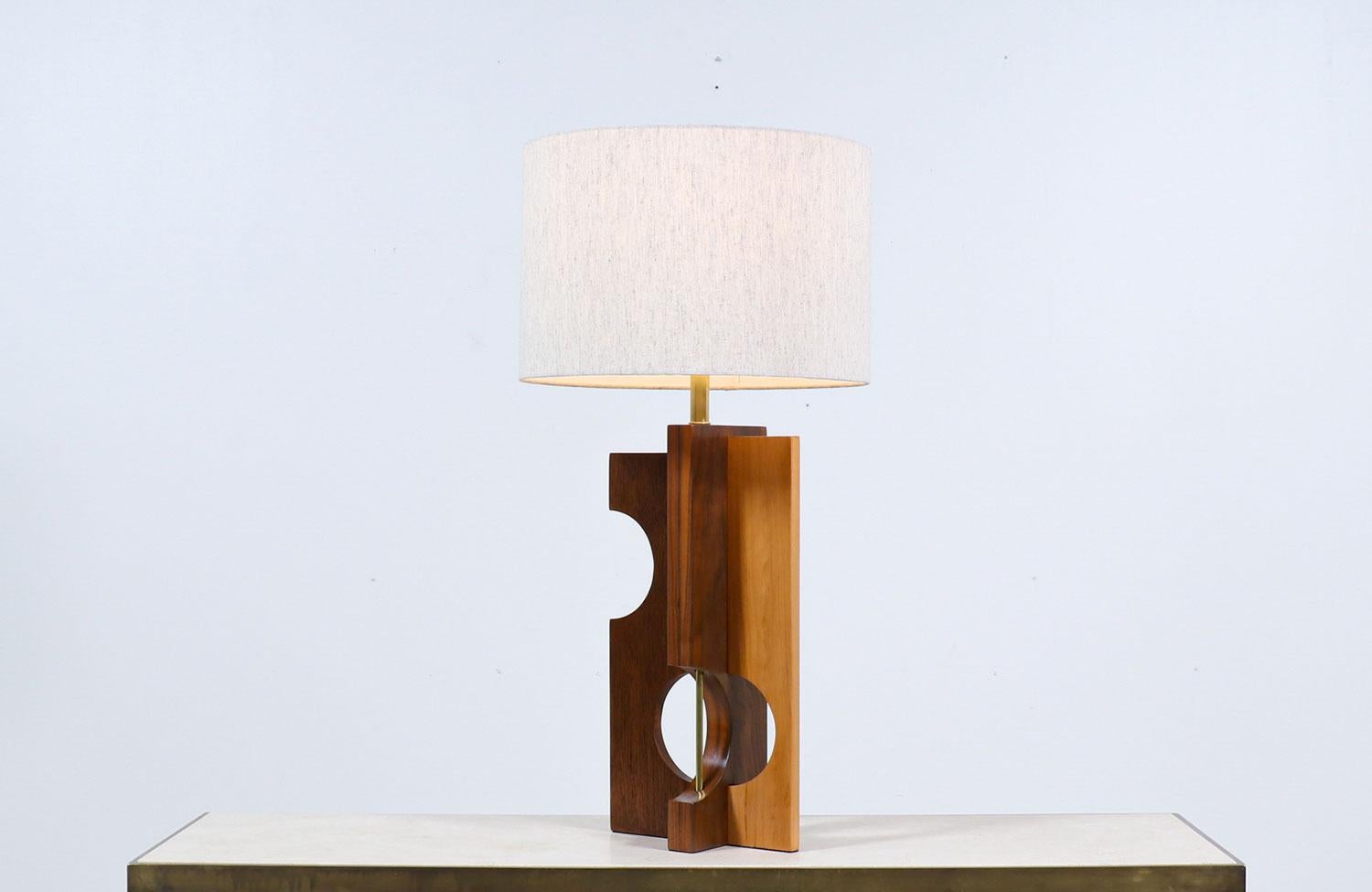 American Mid-Century Modern Geometric Form Table Lamp