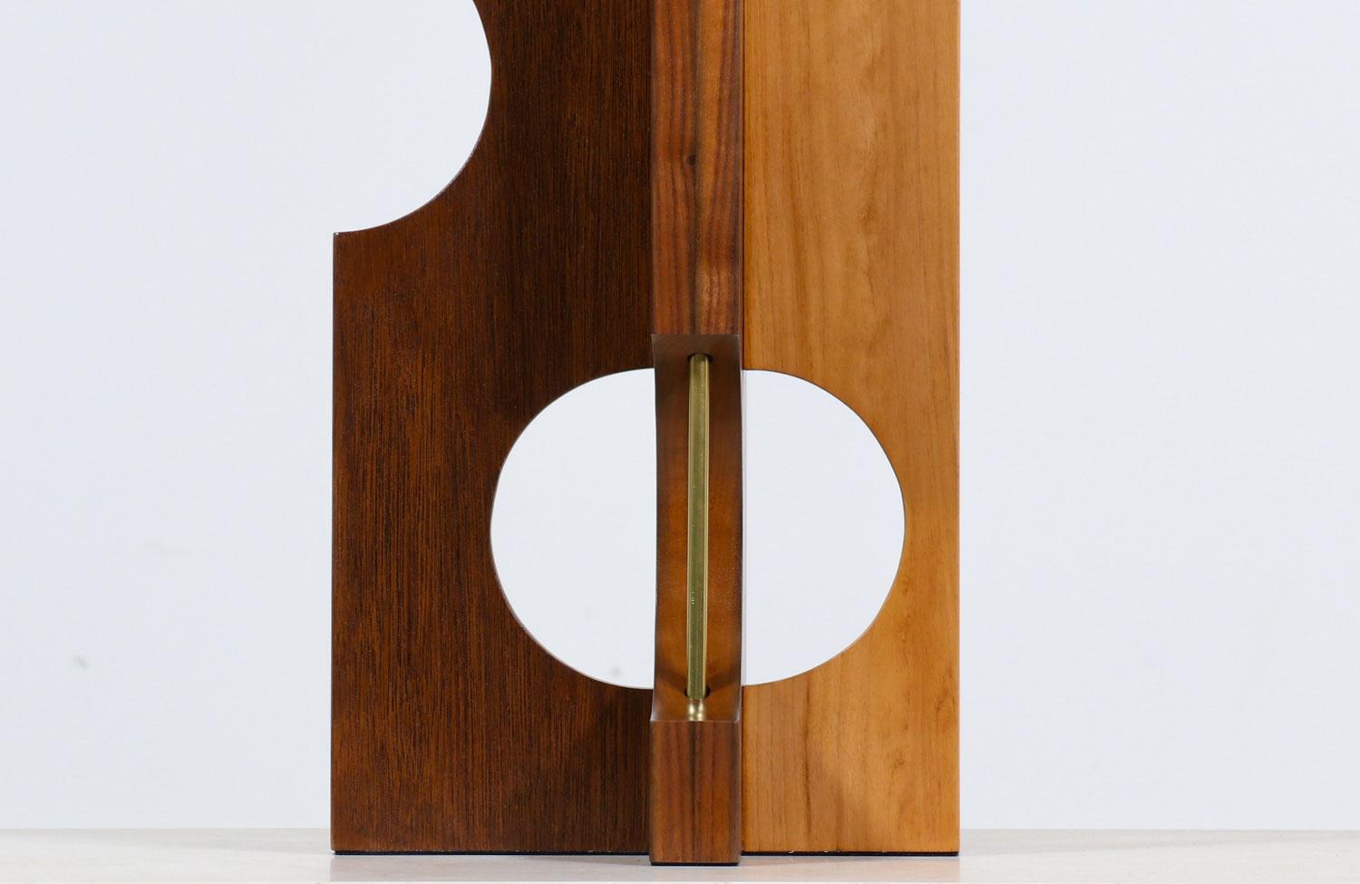 Brass Mid-Century Modern Geometric Form Table Lamp