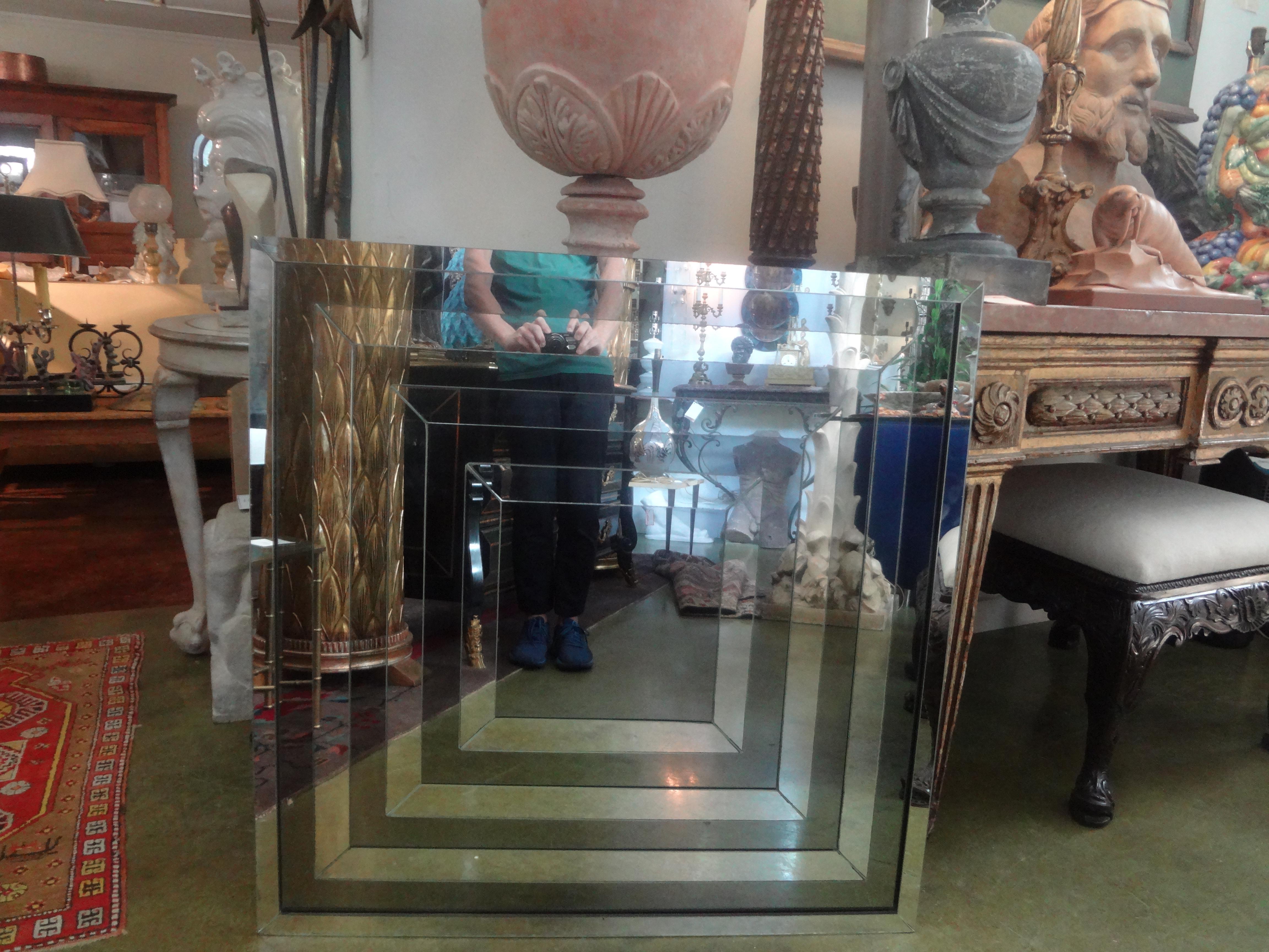 Mid-Century Modern Mid Century Modern Geometric Mirror For Sale