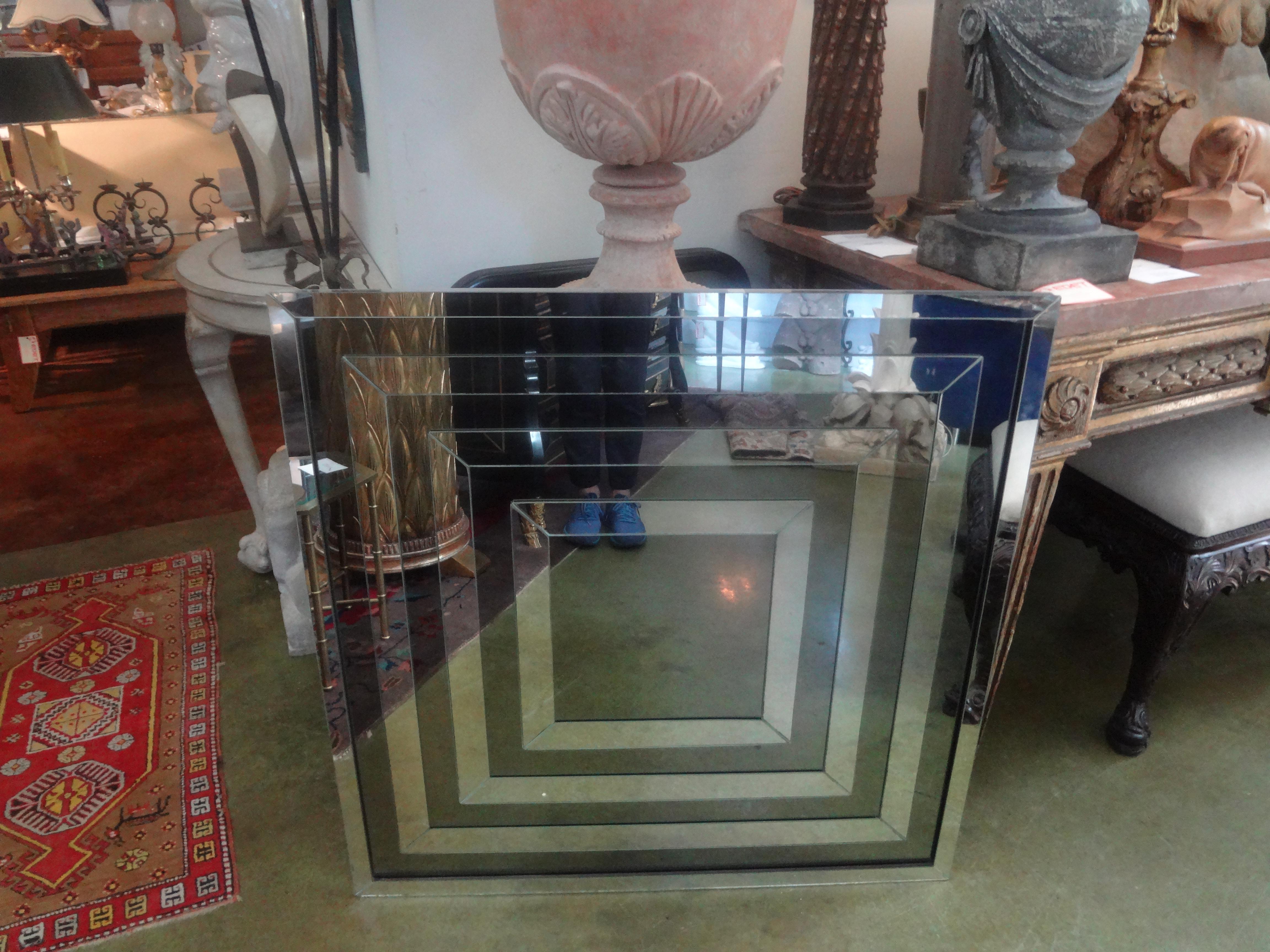 Mid Century Modern Geometric Mirror For Sale 3