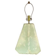 Mid-Century Modern Geometric Plaster Glazed Table Lamp