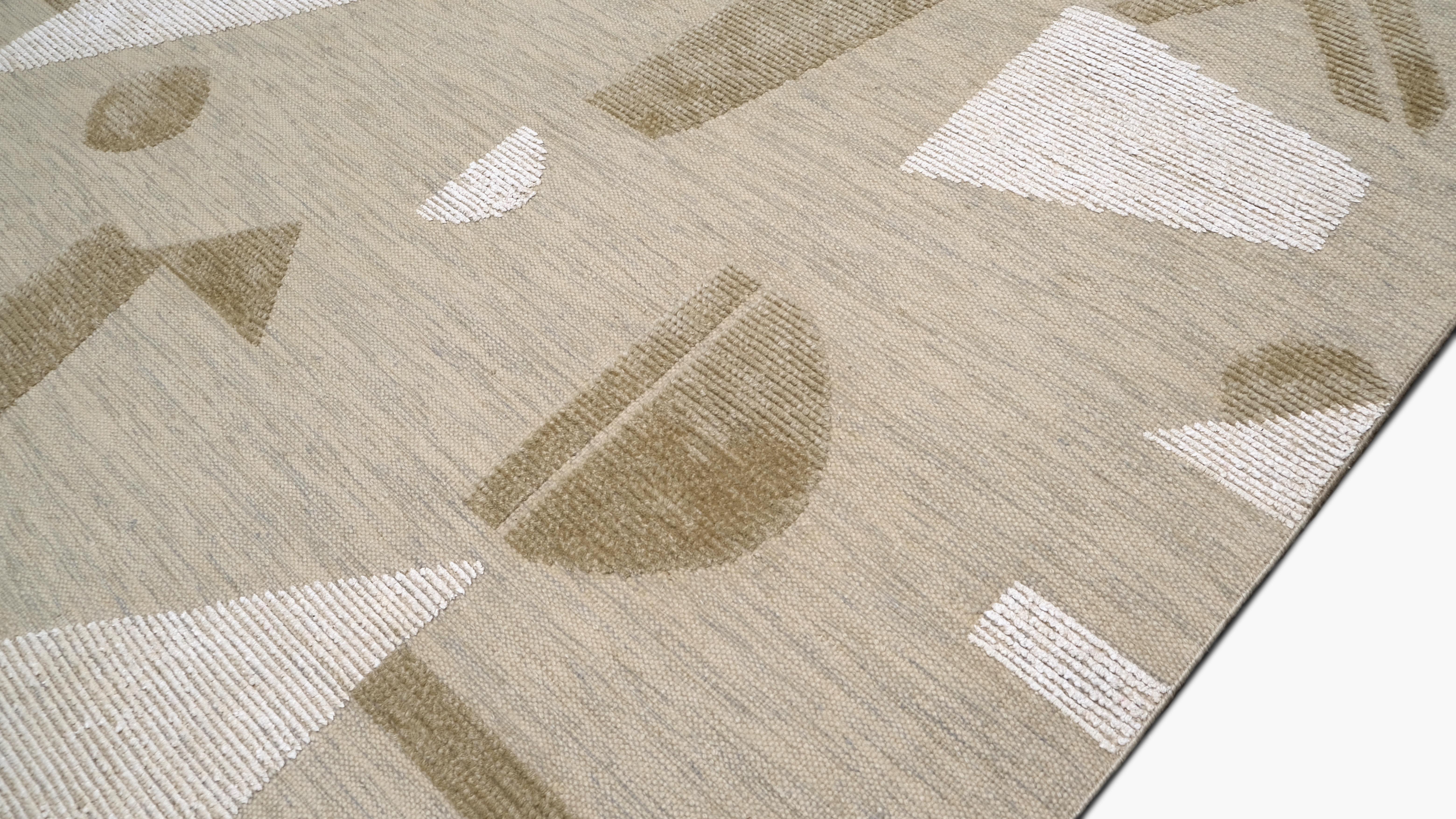Mid-Century Modern Tapis géométrique moderne du milieu du siècle 9'2''x12' en vente