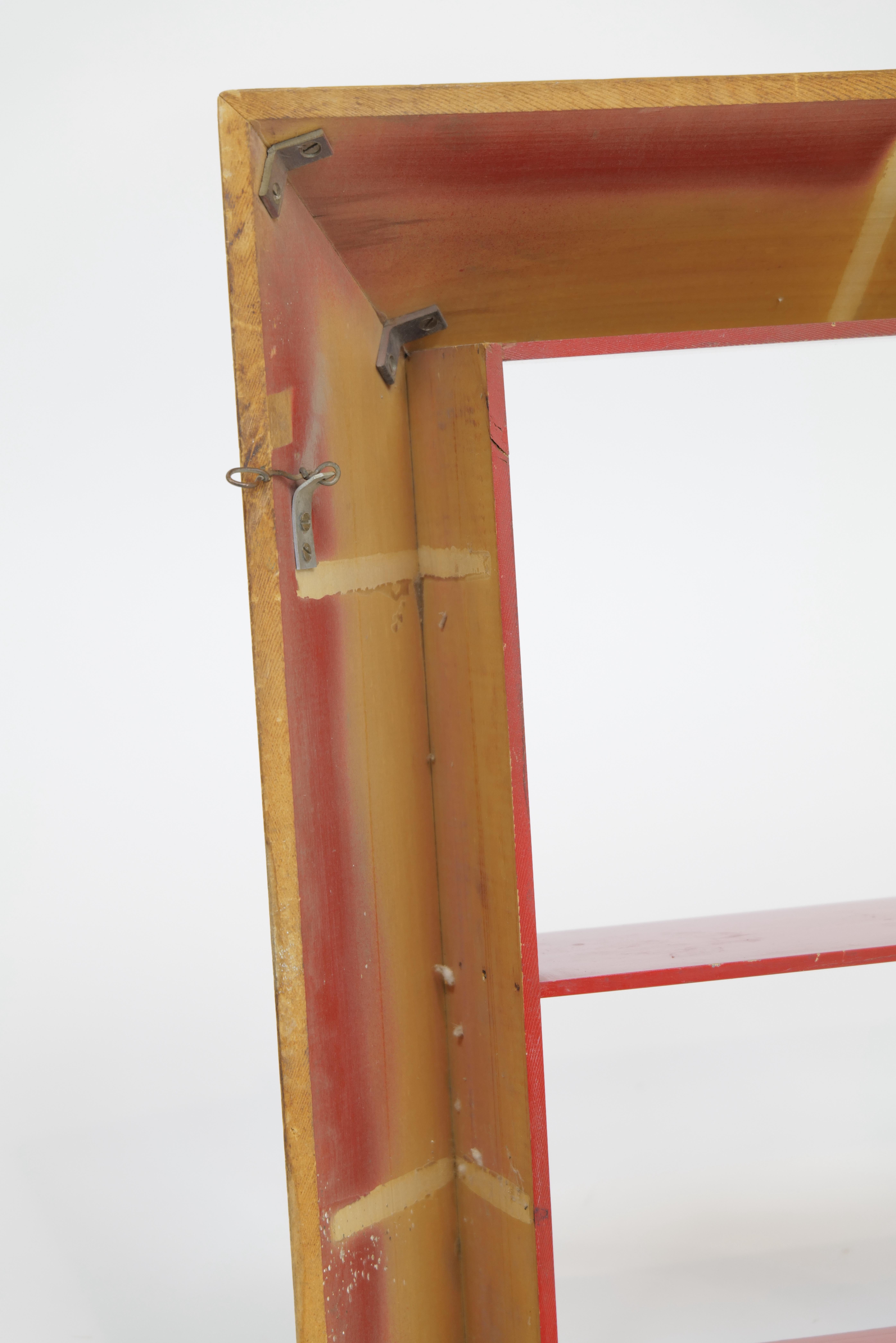 Mid-Century Modern Geometric Shadow Box Wall Shelf For Sale 5