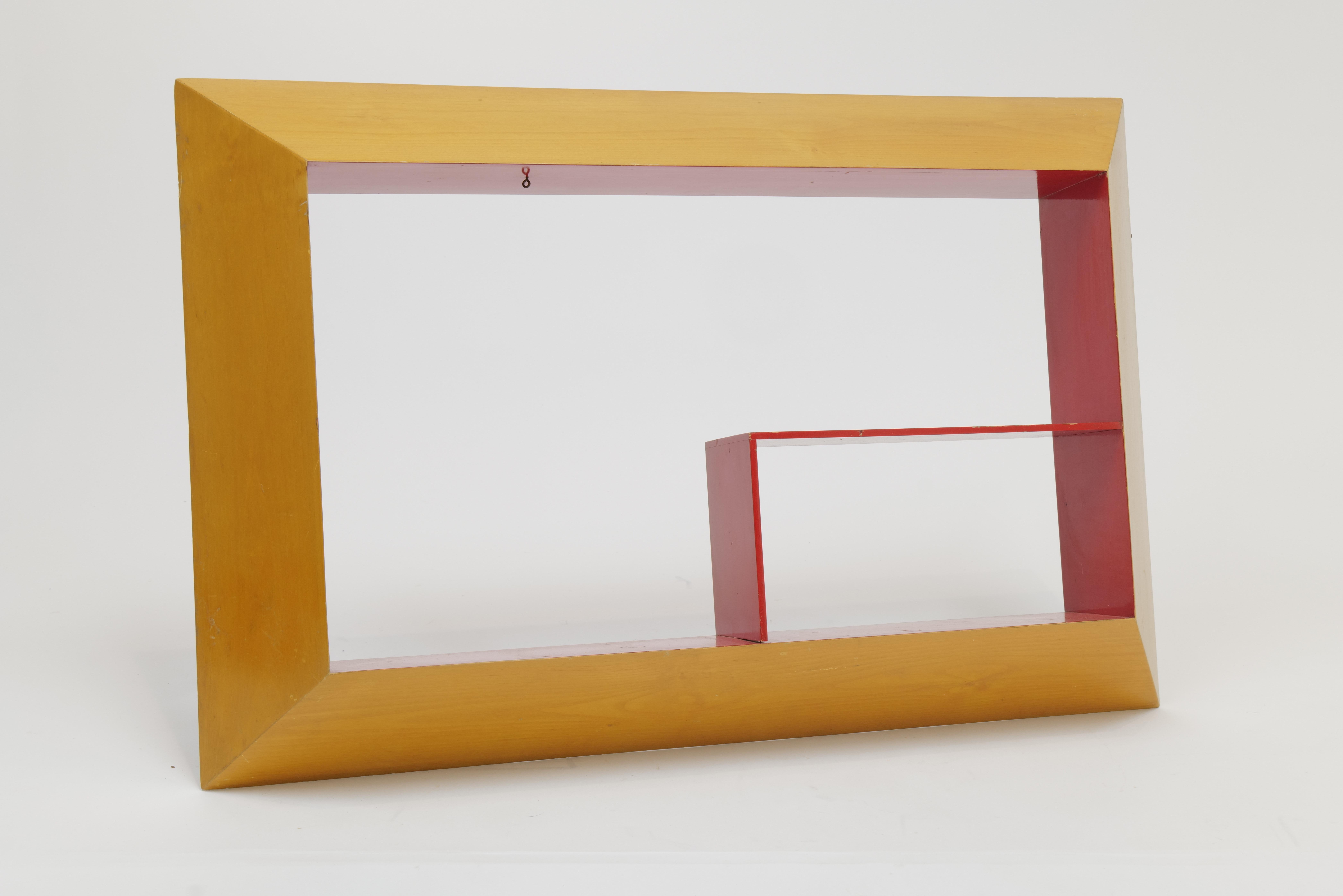 Mid-Century Modern Geometric Shadow Box Wall Shelf For Sale 8