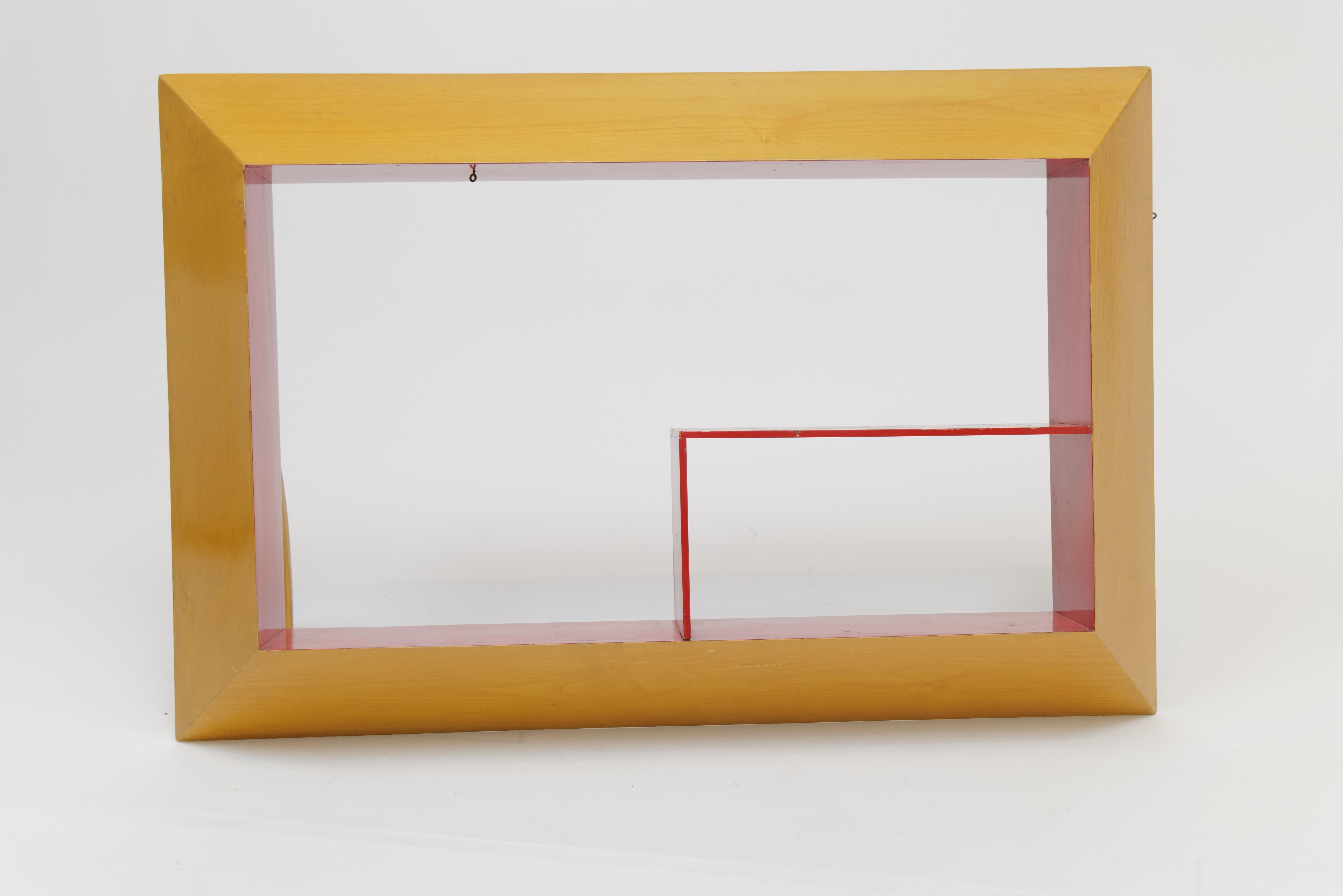 American Mid-Century Modern Geometric Shadow Box Wall Shelf For Sale