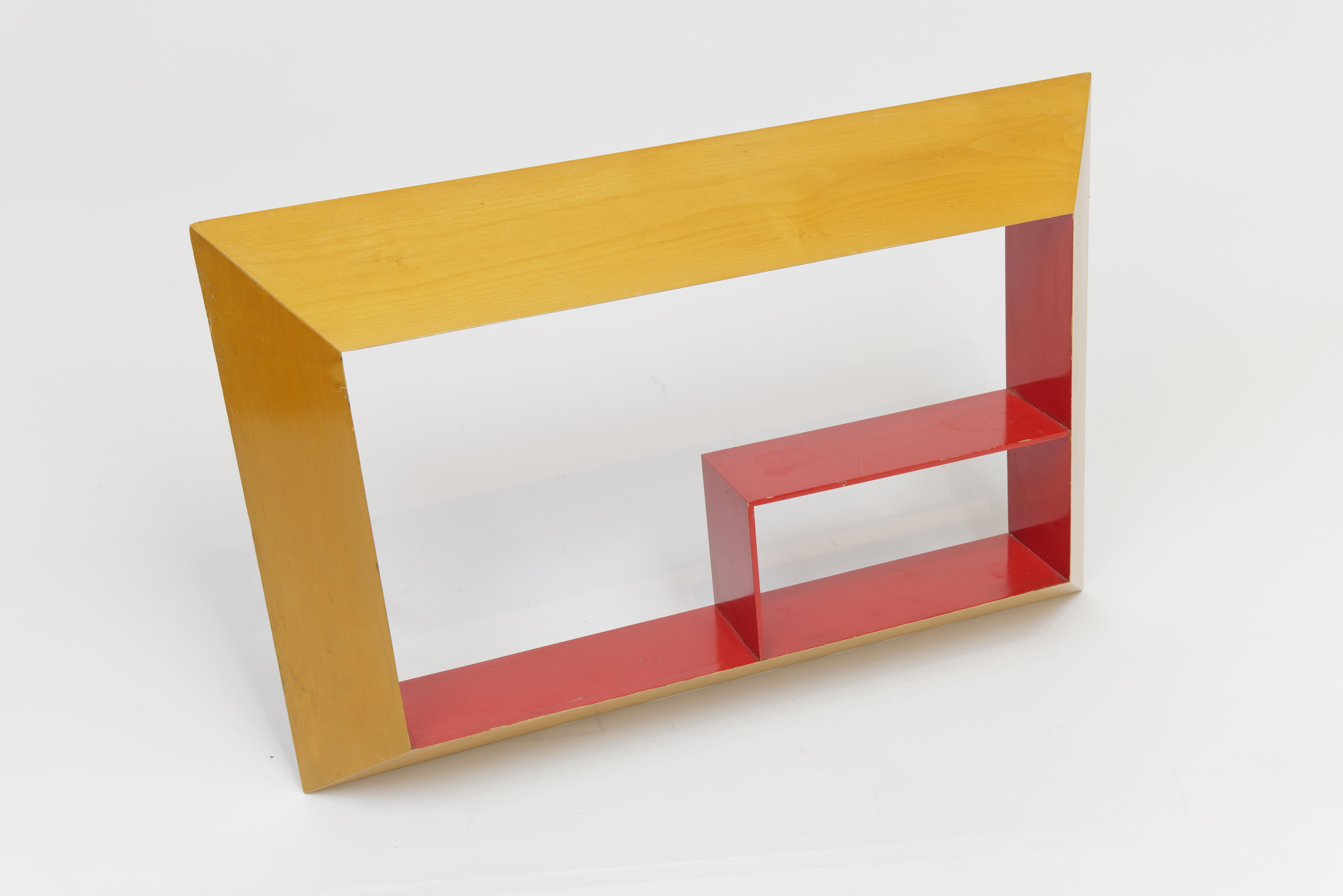 Mid-Century Modern Geometric Shadow Box Wall Shelf In Good Condition For Sale In Oklahoma City, OK