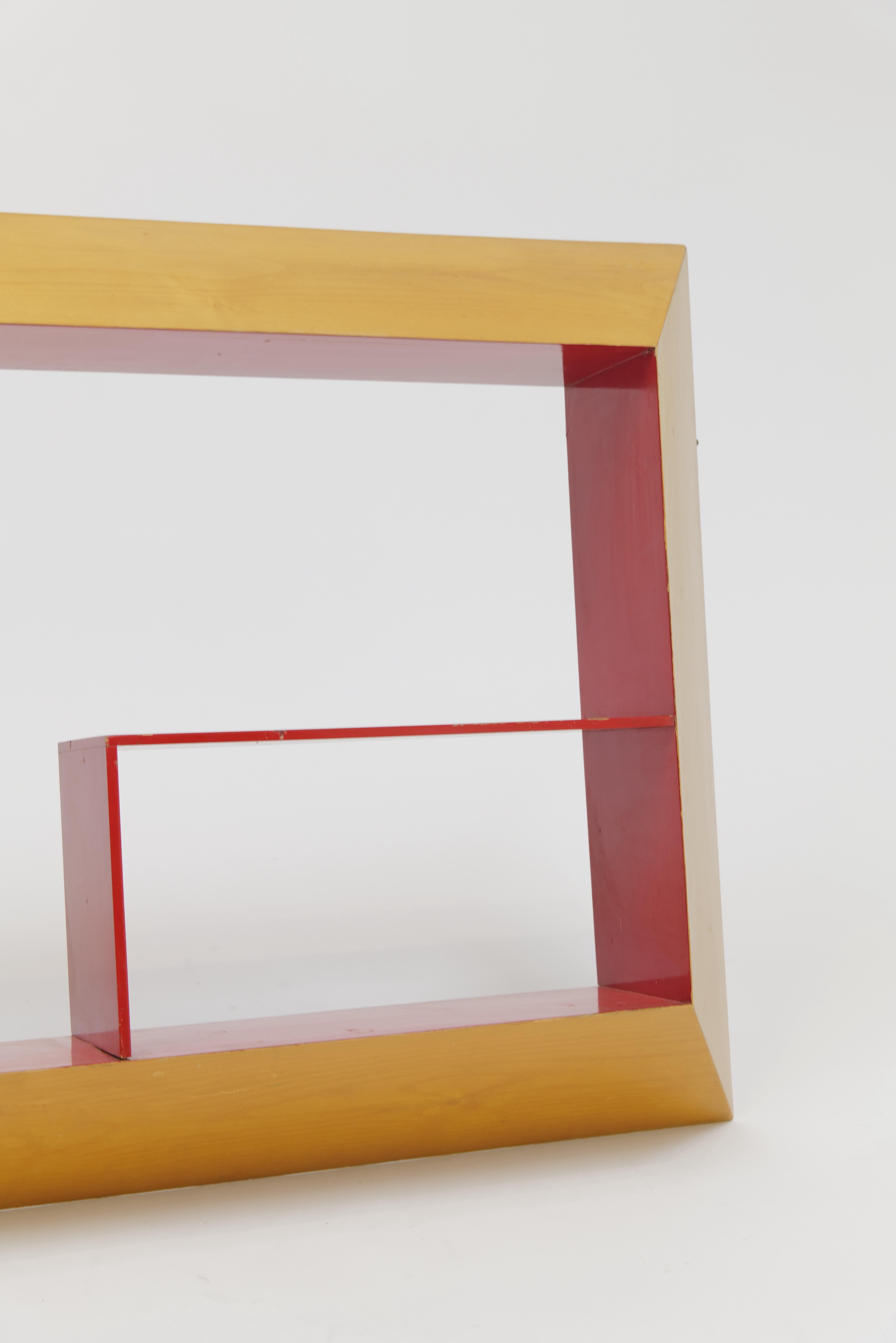 Mid-Century Modern Geometric Shadow Box Wall Shelf For Sale 2