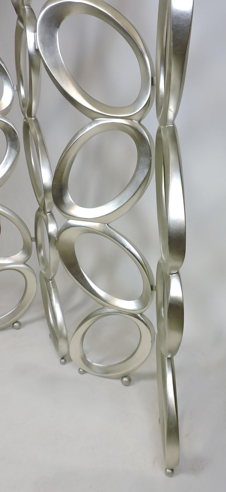 MidCentury Modern Geometric Stacked Oval Screen or Room Divider at