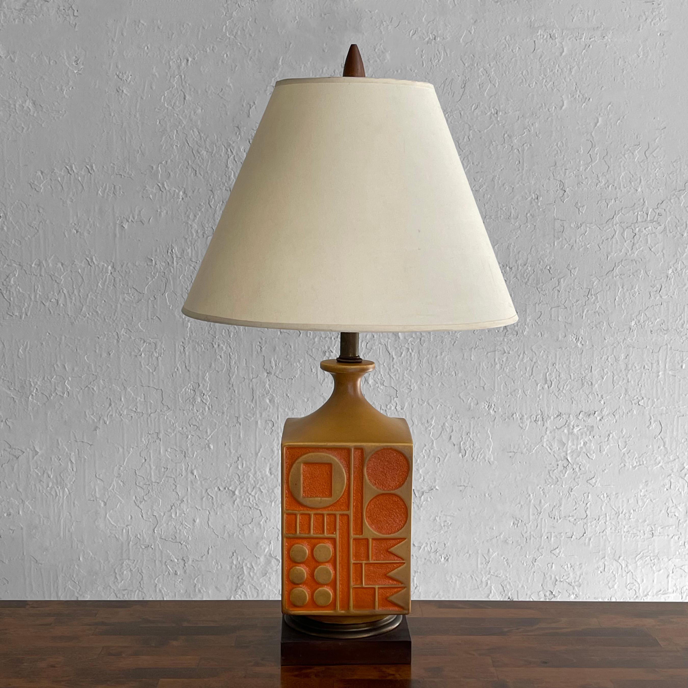 American Mid-Century Modern Geometric Table Lamp by Westwood Studios For Sale