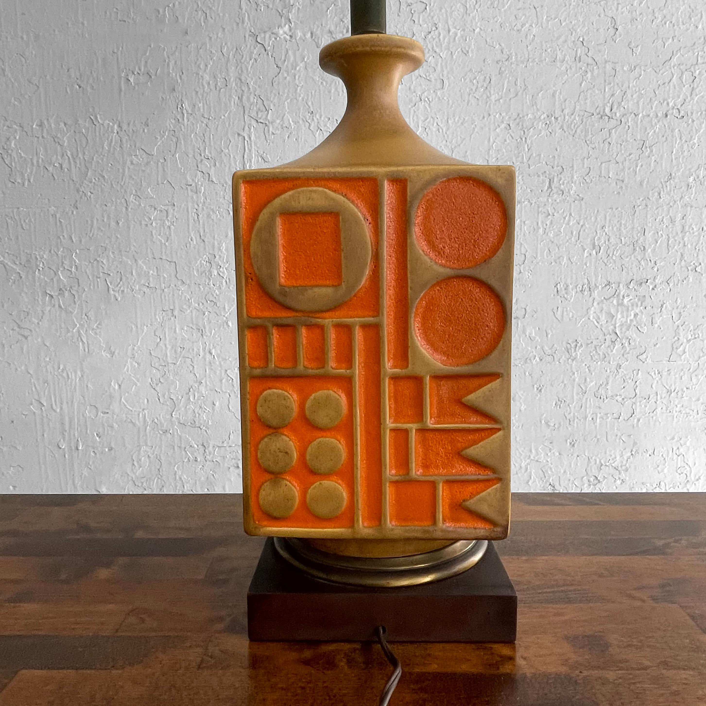 Mid-Century Modern Geometric Table Lamp by Westwood Studios In Good Condition For Sale In Brooklyn, NY