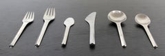 Mid-Century Modern Georg Jensen Prism Flatware Service Stainless Steel Denmark