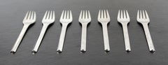 Mid-Century Modern Georg Jensen Prism Flatware Set Stainless Steel Forks Danish