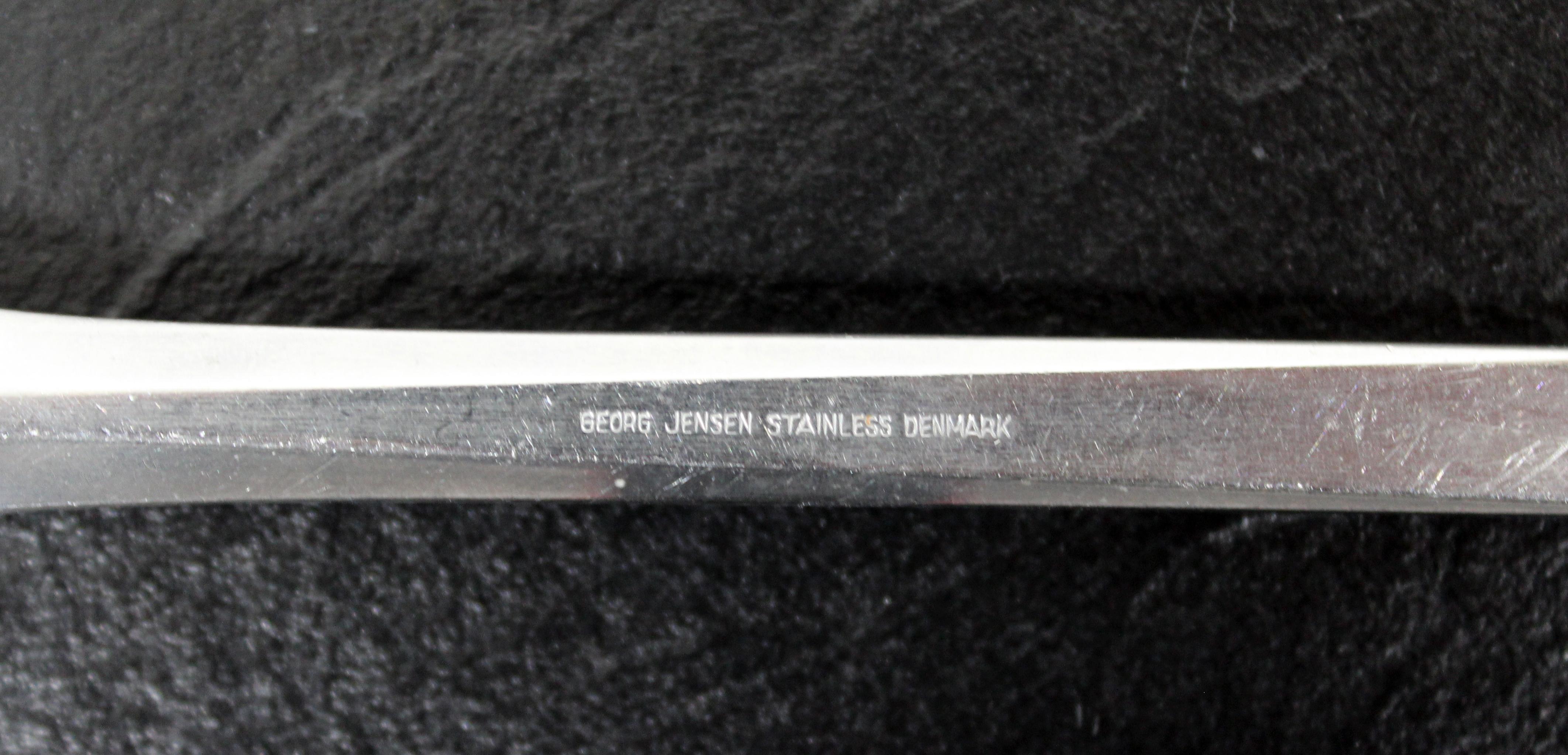 Mid-20th Century Mid-Century Modern Georg Jensen Prism Flatware Set Stainless Steel Forks Danish