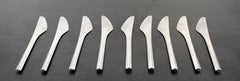 Mid-Century Modern Georg Jensen Prism Flatware Set Stainless Steel Knives Danish
