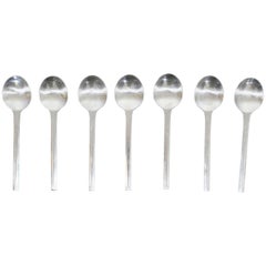 Mid-Century Modern Georg Jensen Prism Flatware Stainless Steel Soup Spoon Danish