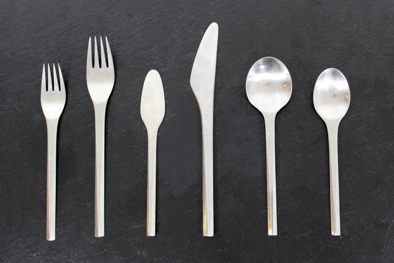 MidCentury Modern Jensen Prism Flatware Stainless Steel Spoons