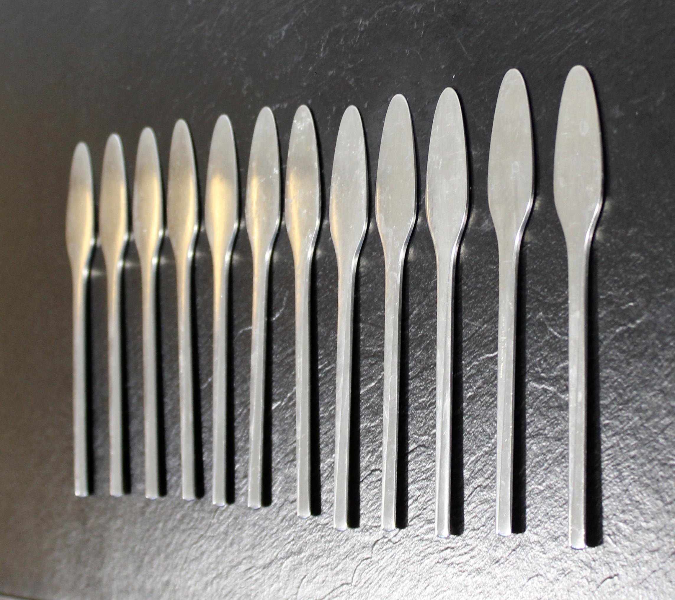 Danish Mid-Century Modern Georg Jensen Prism Stainless Steel Butter Knives, Denmark