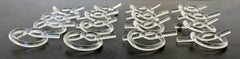 Mid-Century Modern Georg Jensen Set of 16 Lucite Pretzel Napkin Rings Danish