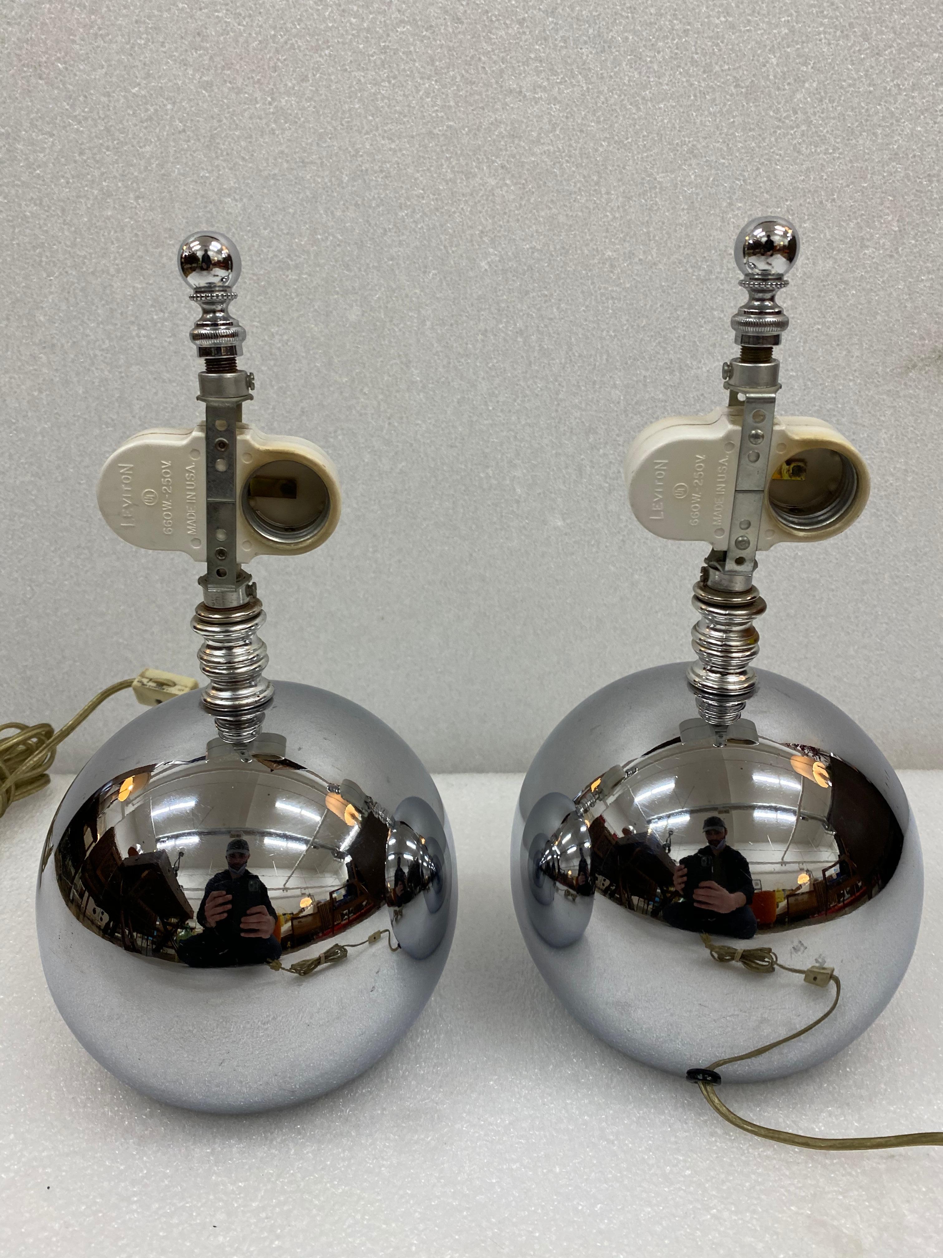 Mid-Century Modern George Kovacs Ball Table Lamps 5