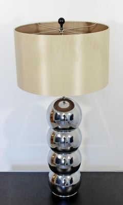 Mid-Century Modern George Kovacs Stacked Chrome Ball Table Lamp, 1970s