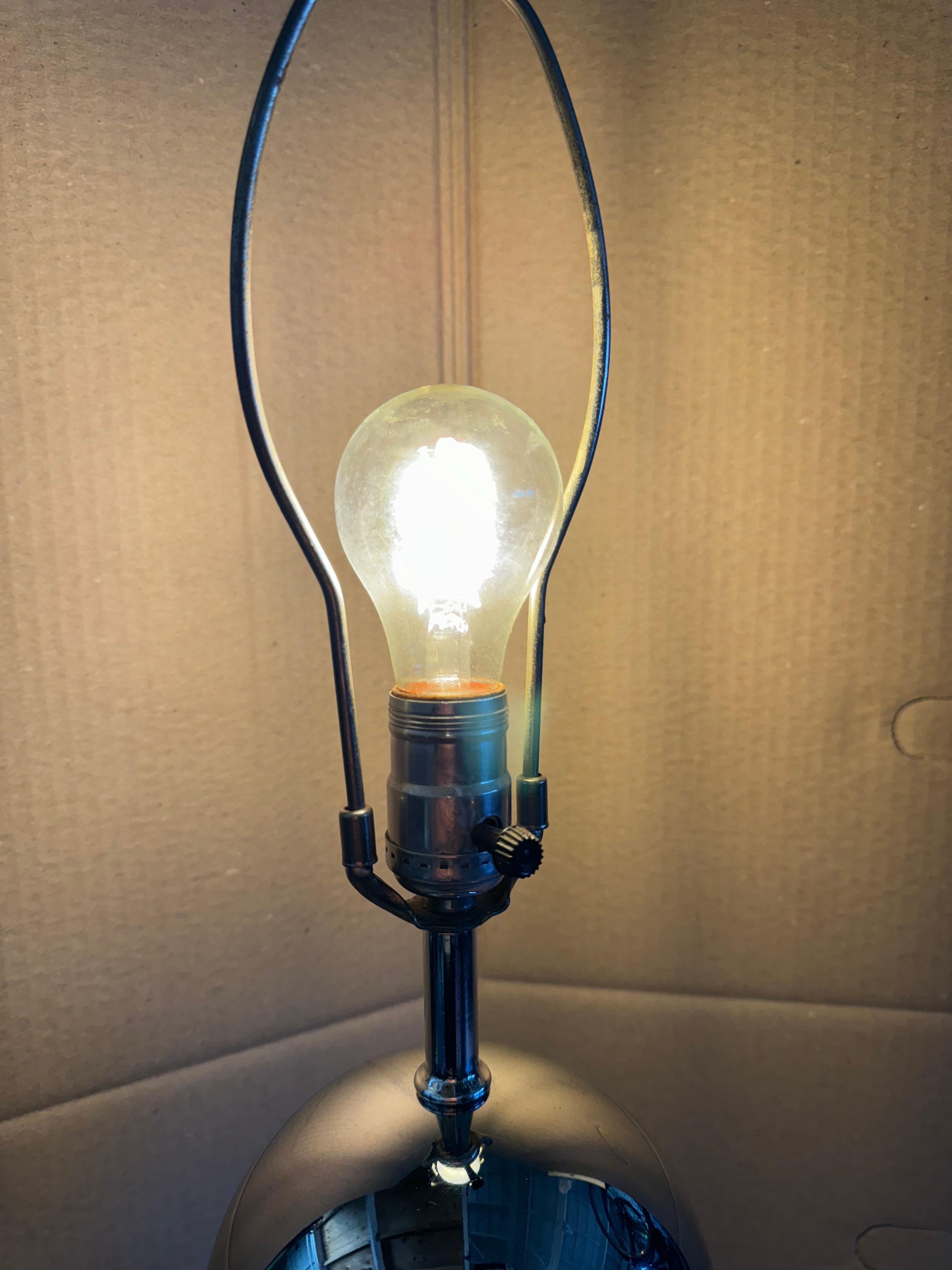 Mid Century Modern George Kovacs Style Chrome Ball Lamp 2
