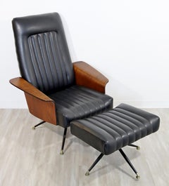 Mid-Century Modern George Mulhauser Mr. Lounge Chair & Ottoman Walnut, 1960s