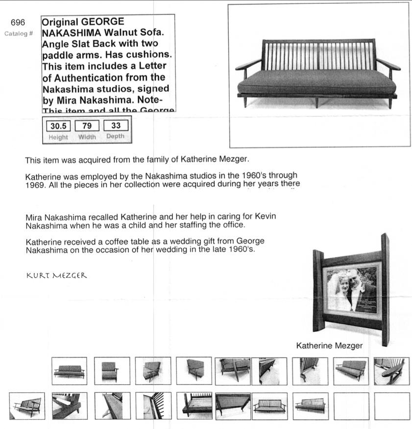 Mid-Century Modern George Nakashima Sofa 10