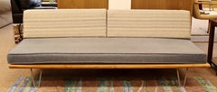 Mid-Century Modern George Nelson Daybed Sofa Wood Hairpin Legs, 1960s