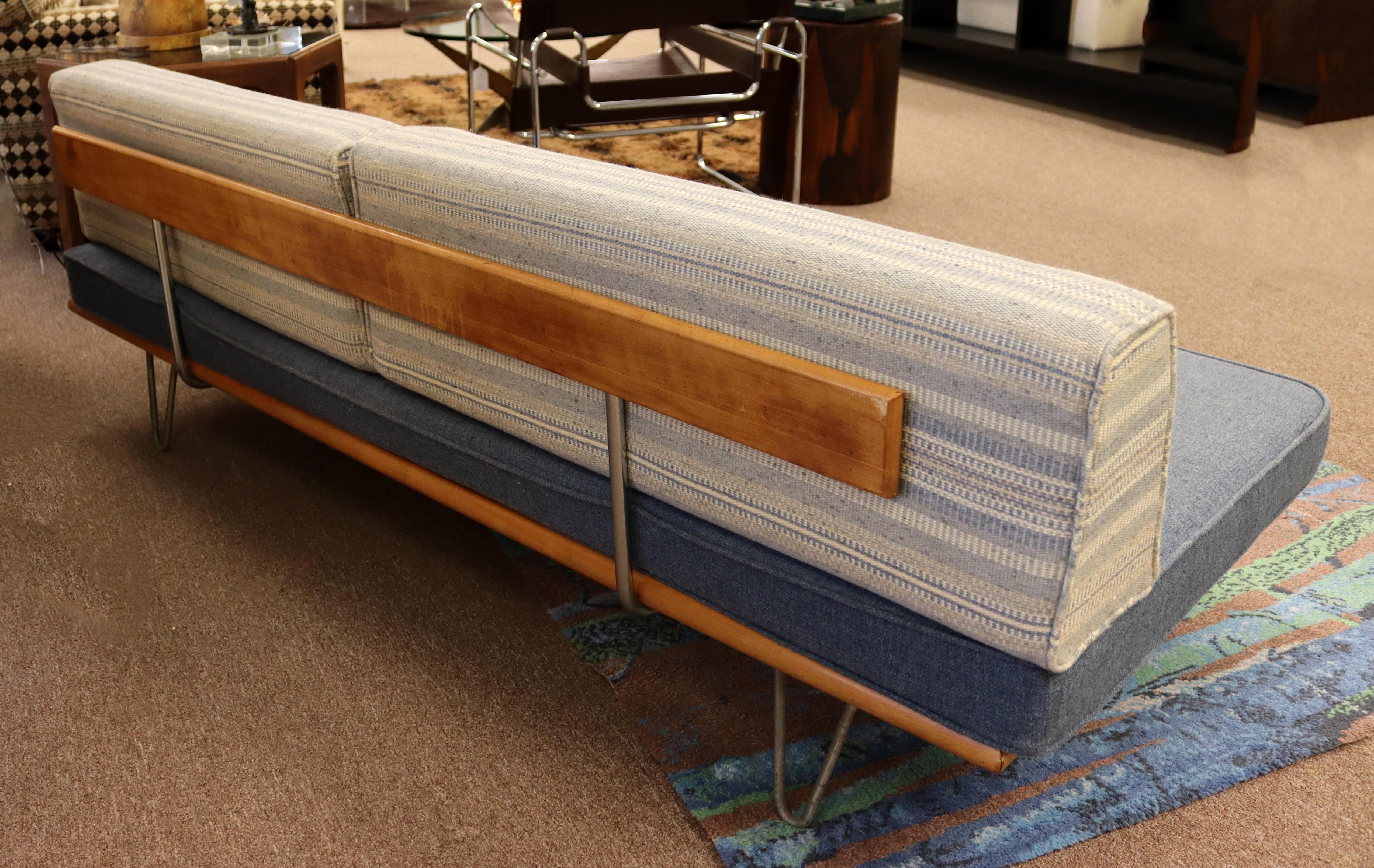 Mid-20th Century Mid-Century Modern George Nelson Daybed Sofa Wood Hairpin Legs, 1960s