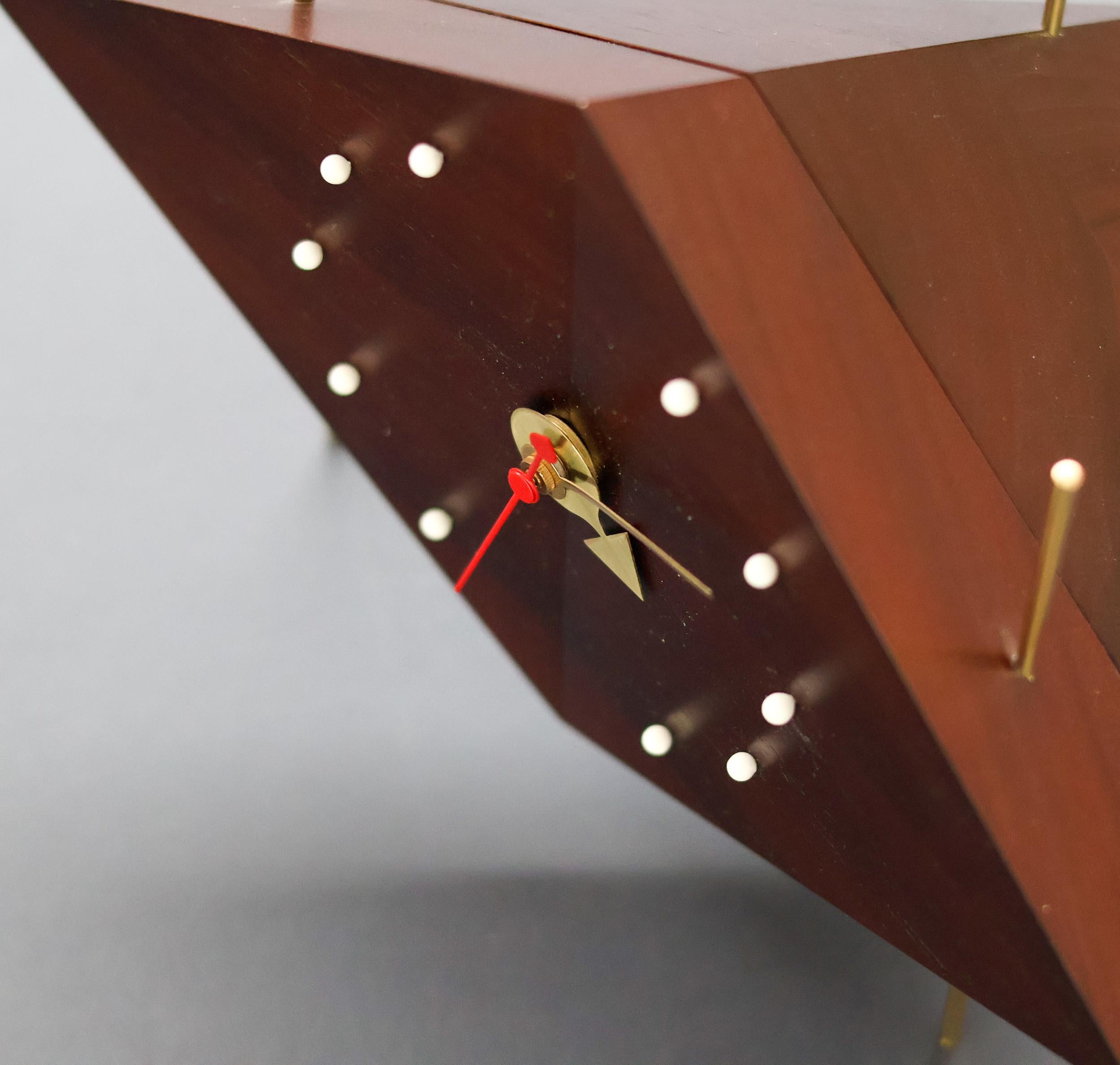 Mid Century Modern George Nelson Diamond Clock For Sale 3