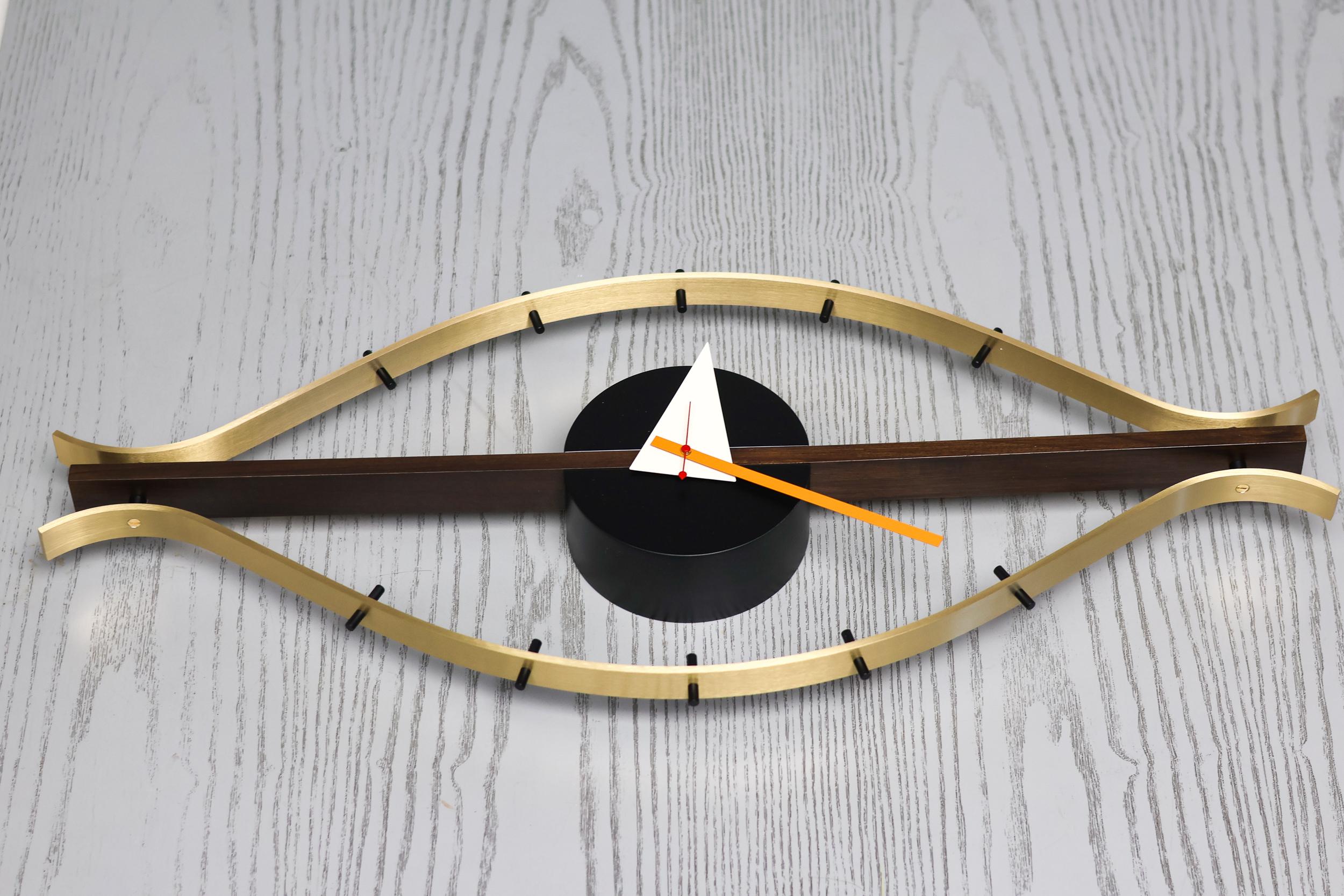 Swiss Mid Century Modern George Nelson Eye Clock For Sale