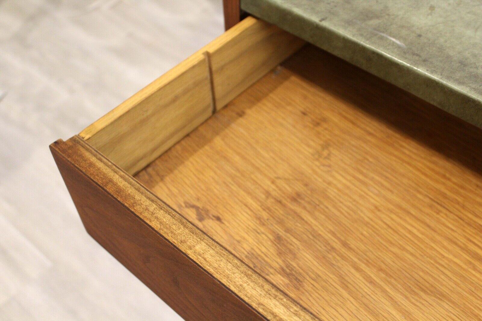 Mid-Century Modern George Nelson for Herman Miller Wood & Leather Side Table 4