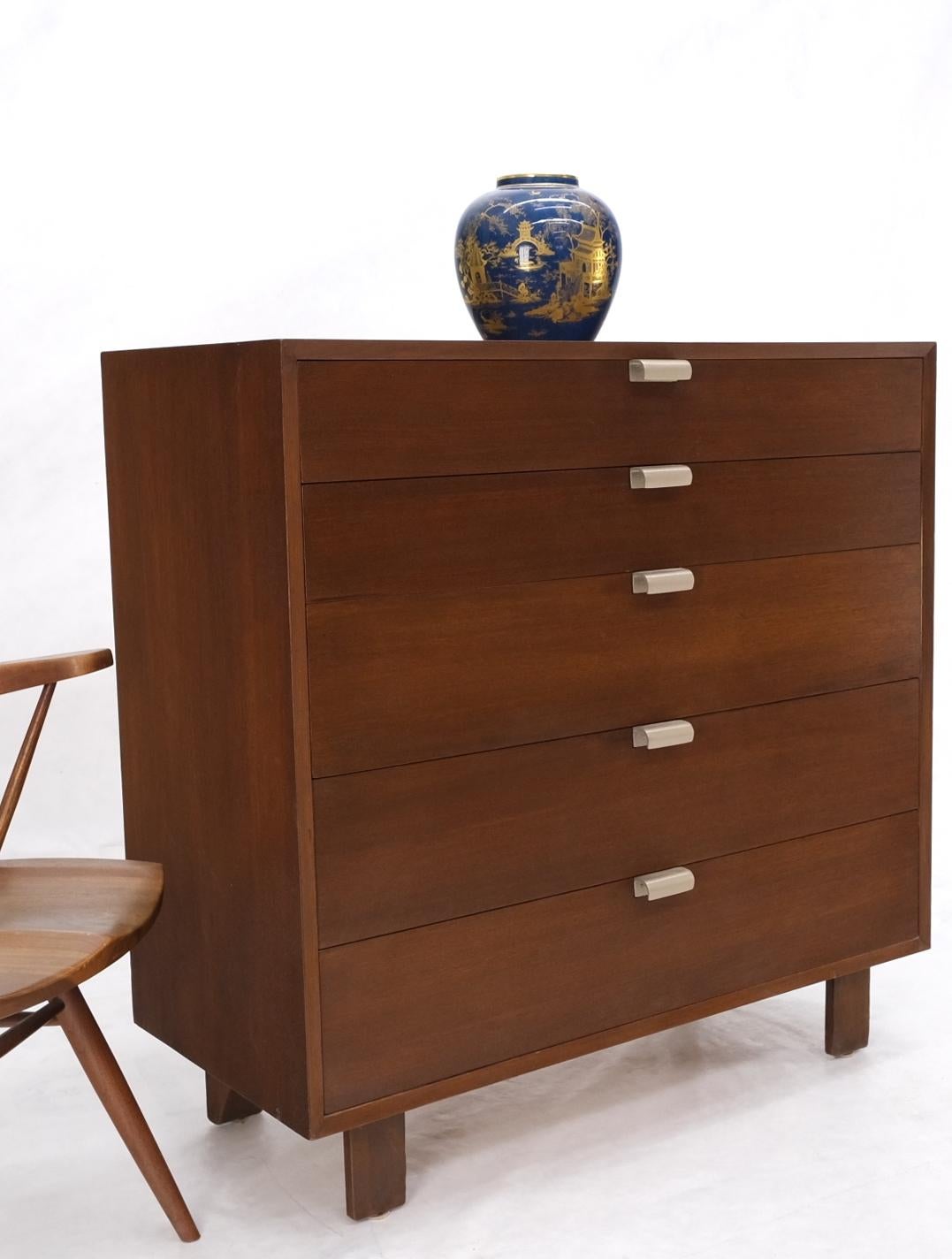 Mid-Century Modern George Nelson Herman Miller 5 Drawer Chest Dresser Restored For Sale 11