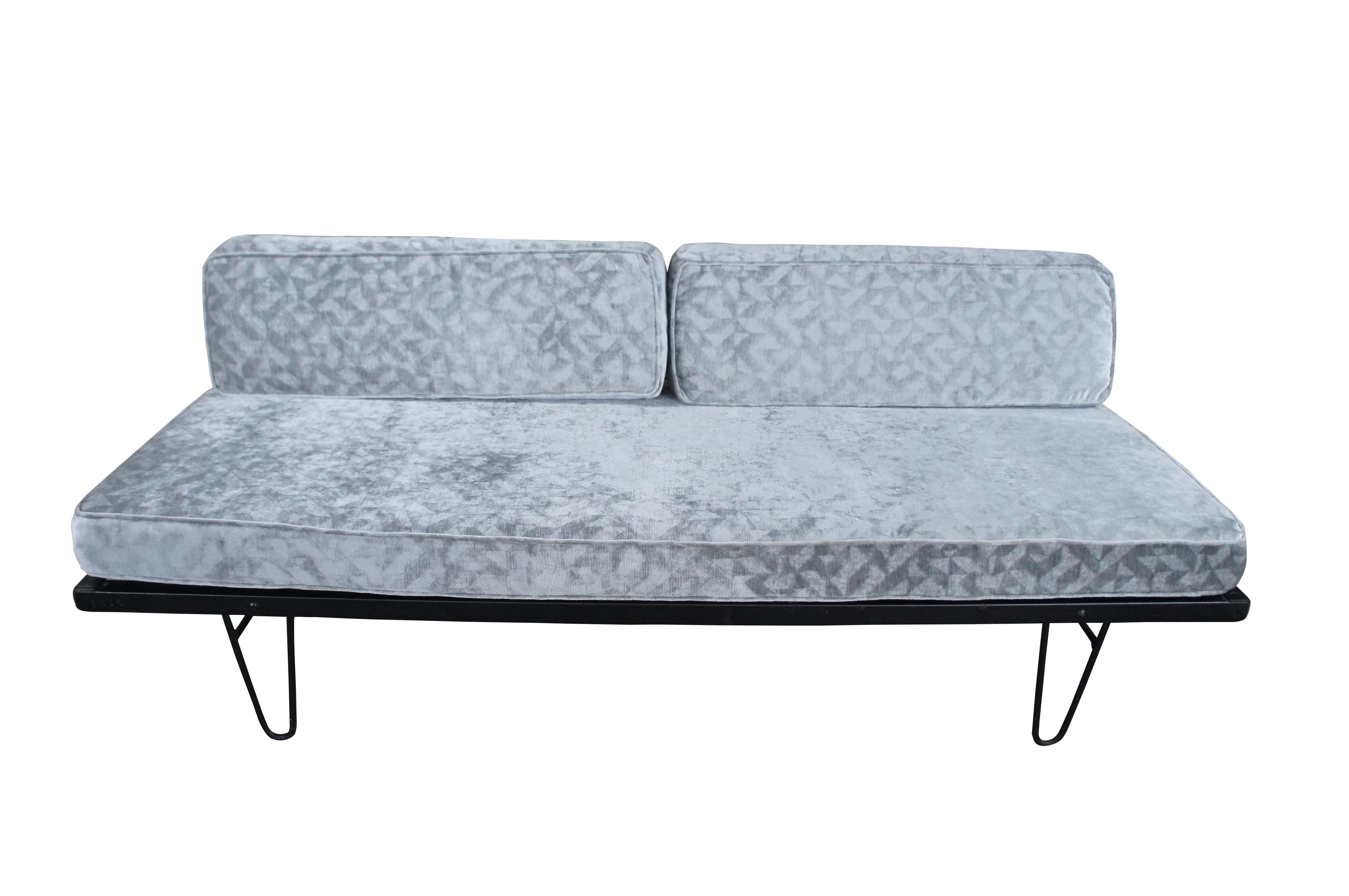 Mid Century Modern George Nelson Herman Miller Hairpin Leg Daybed Sofa Moderno de mediados de siglo en venta