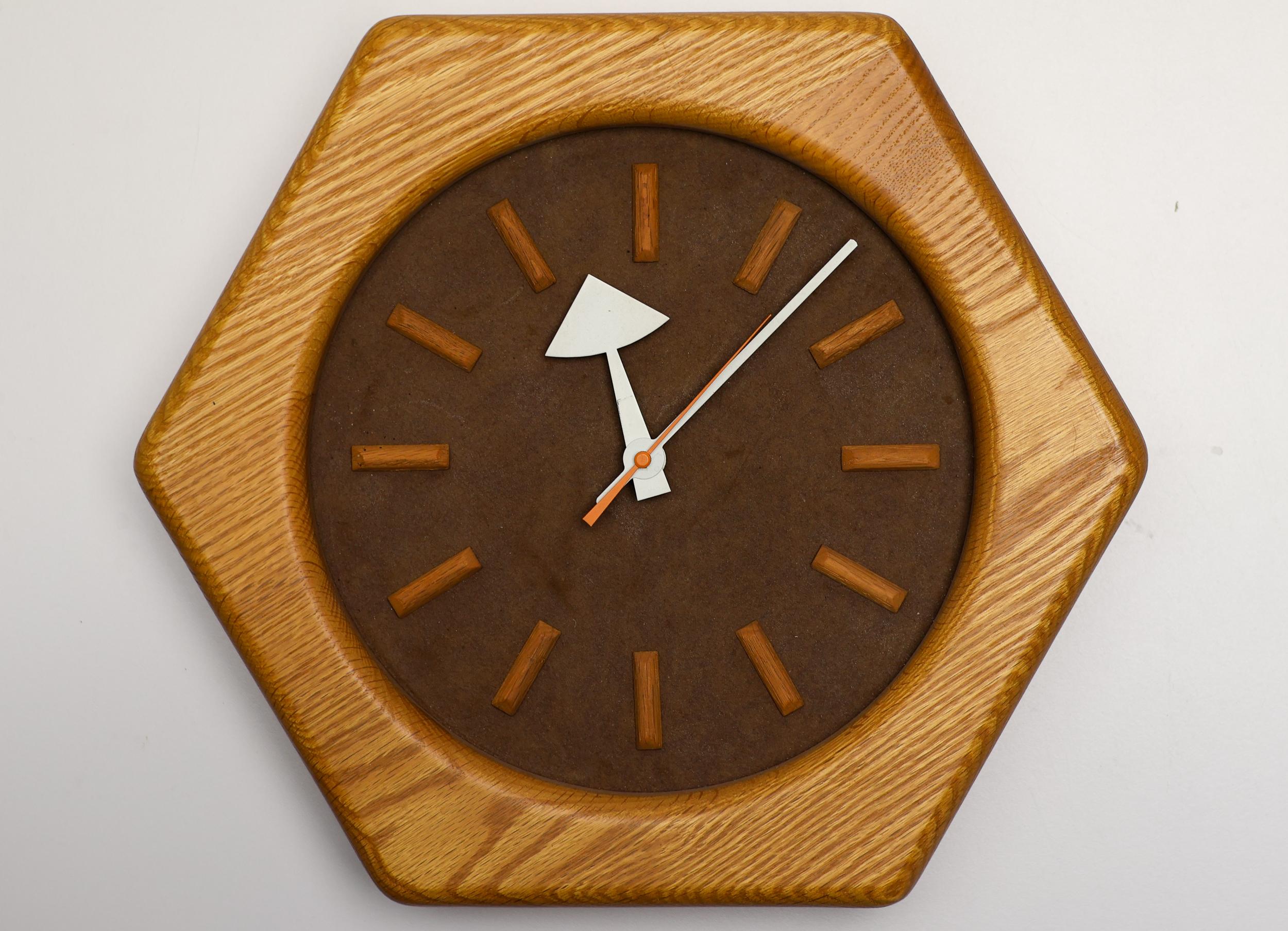 American Mid Century Modern George Nelson Model No. 522 Wall Clock For Sale
