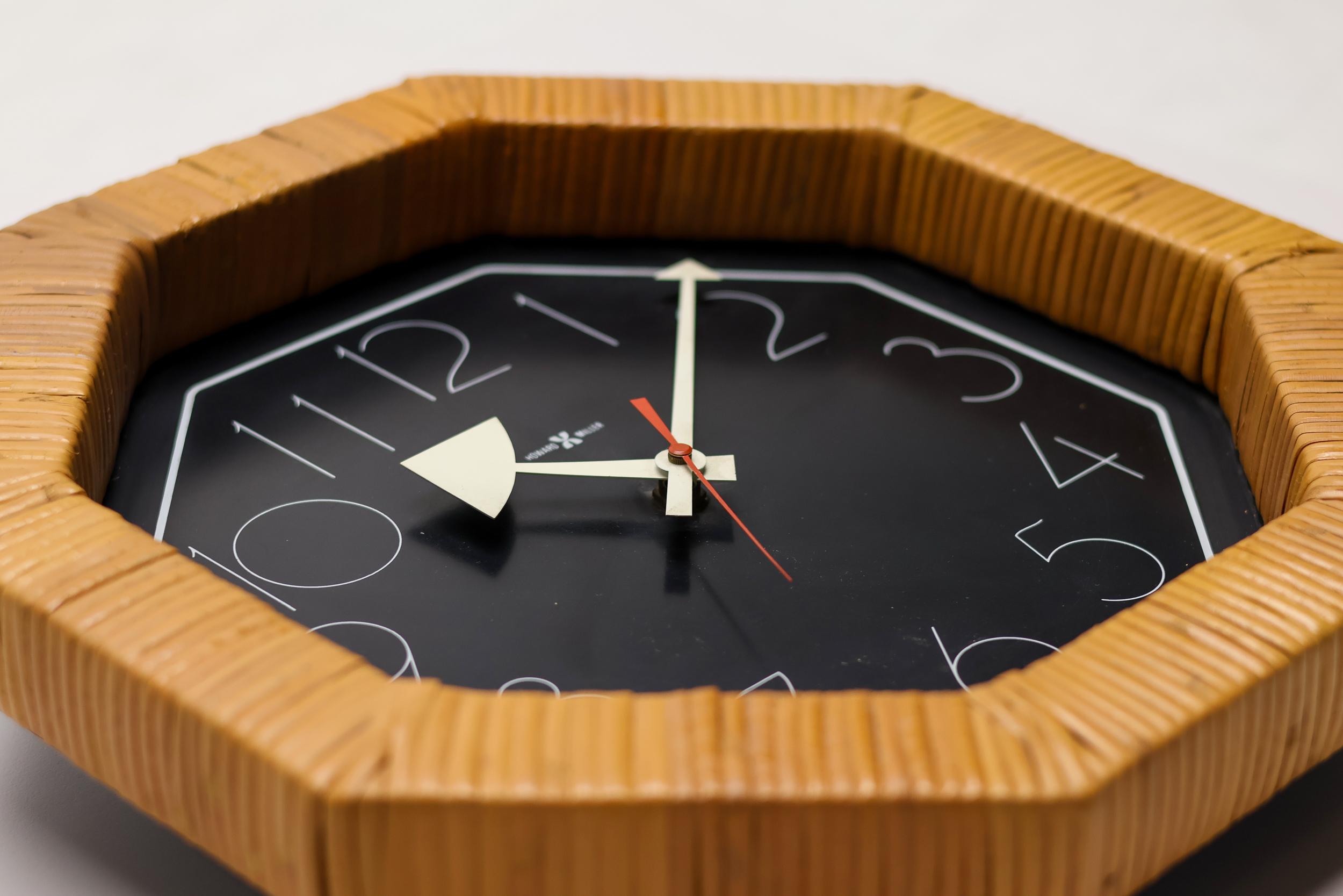 American Mid Century Modern George Nelson Model No. 622 Wall Clock For Sale