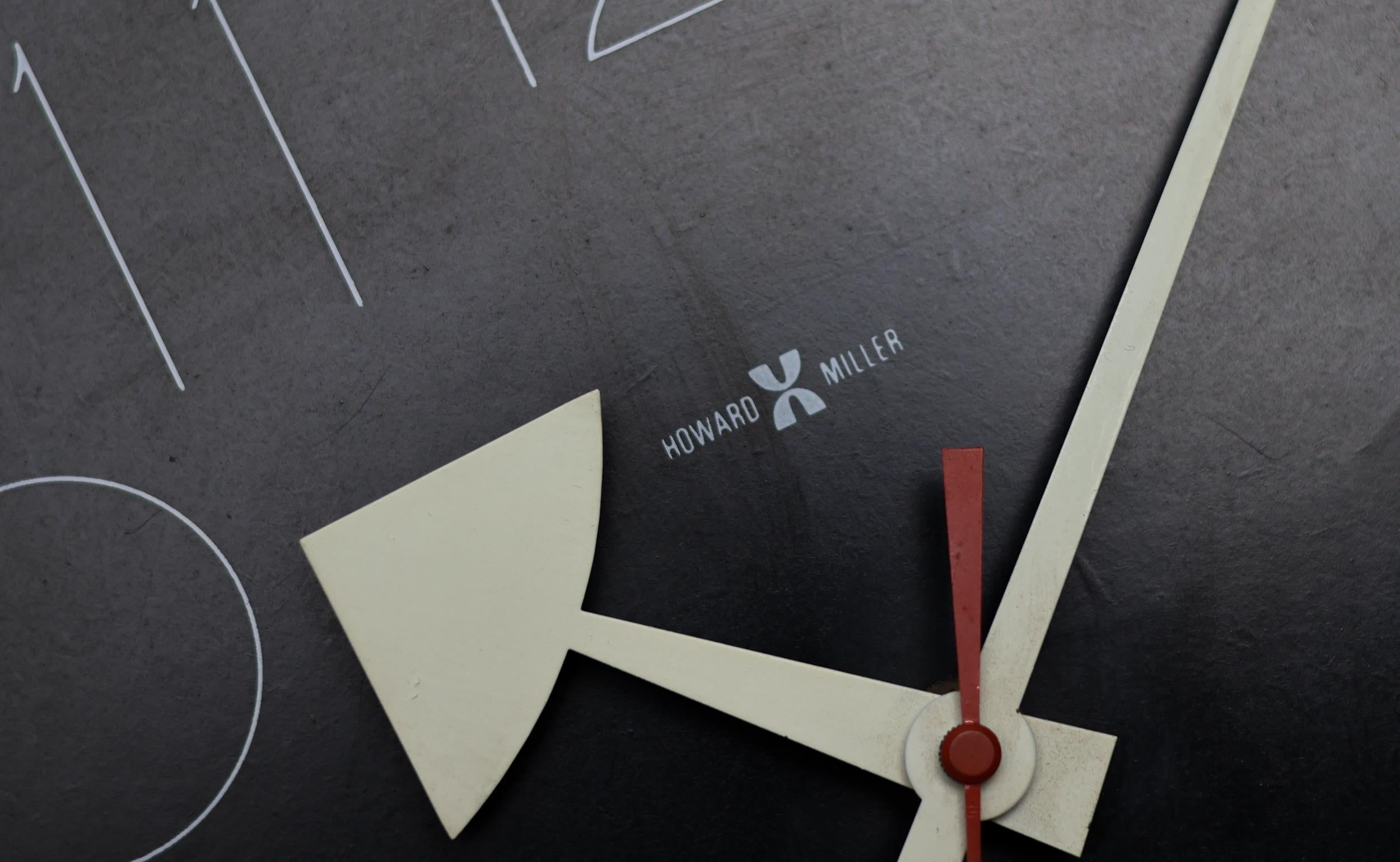 Aluminum Mid Century Modern George Nelson Model No. 622 Wall Clock For Sale