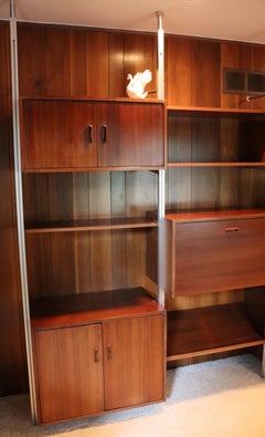 Mid-Century Modern George Nelson Omni 3 Bay Wall Unit Shelving Bookcase, 1960s