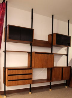 Mid-Century Modern George Nelson Omni Storage Shelving Wall Unit 1950s Three Bay