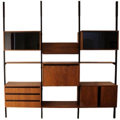 Mid-Century Modern George Nelson Omni Storage Shelving Wall Unit 1950s Three Bay