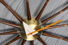 Moderne George Nelson Spindel-Uhr aus der Mitte des Jahrhunderts