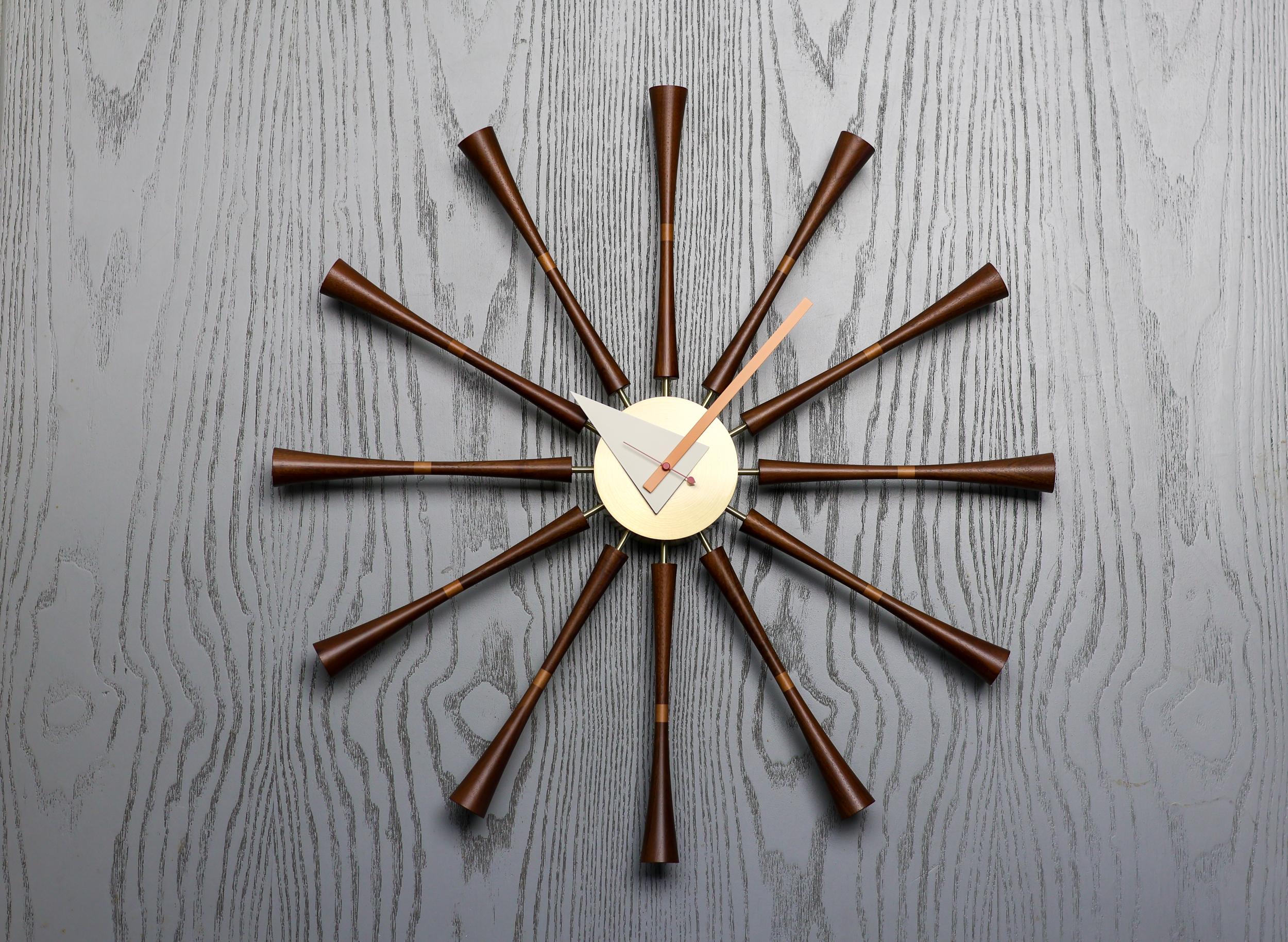 Mid-Century Modern Mid Century Modern George Nelson Spindle Clock