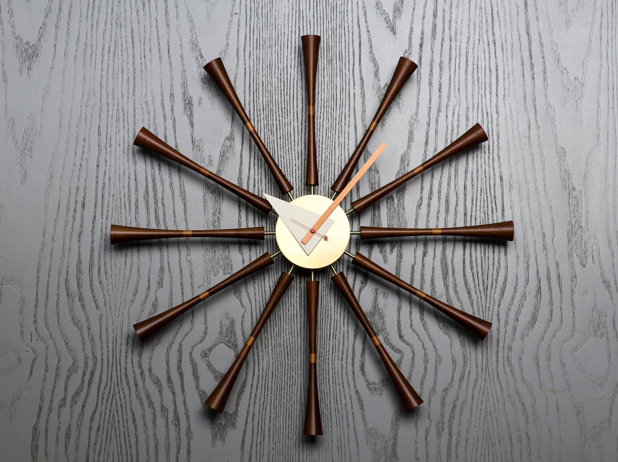 Mid Century Modern George Nelson Spindle Clock 2