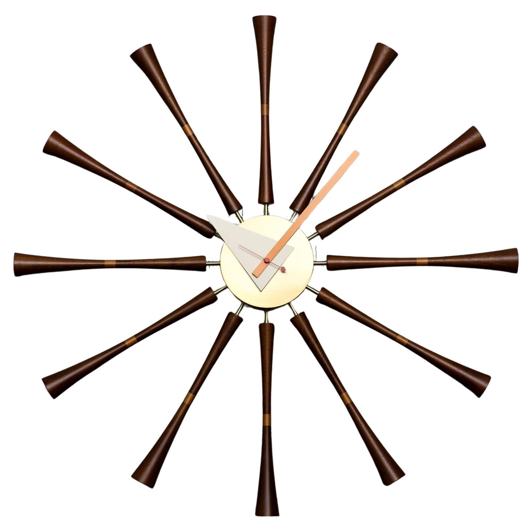 Mid Century Modern George Nelson Spindle Clock