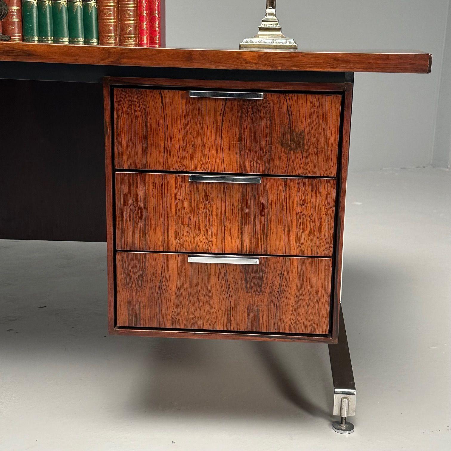 Mid-Century Modern George Nelson Style Partners / Executive Desk, Rosewood For Sale 9